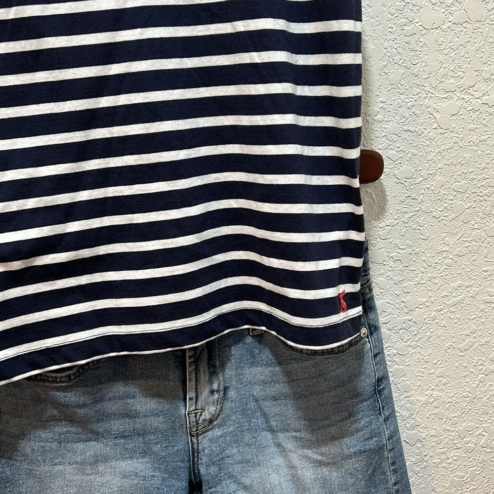 Joules & 7 for all mankind SET size 12 GUC blue striped top and blue